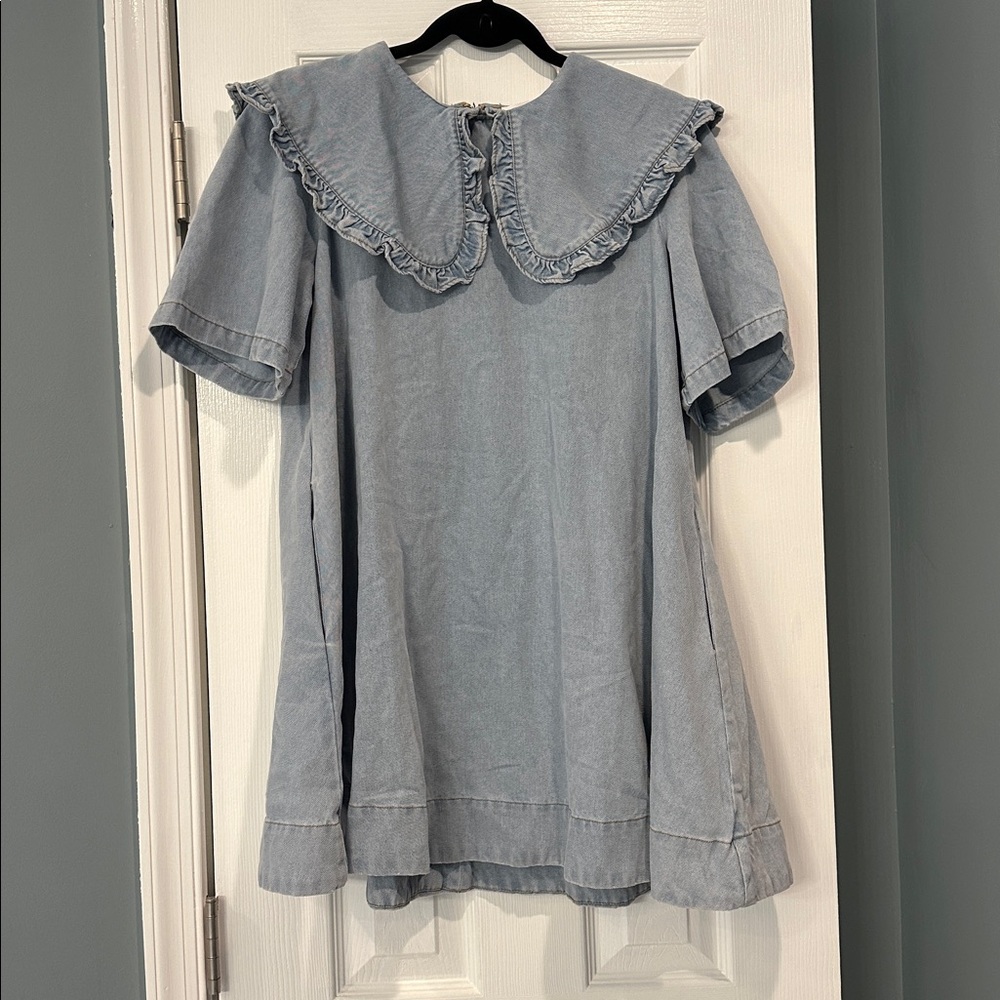 MARBLE Light Blue Mini Dress